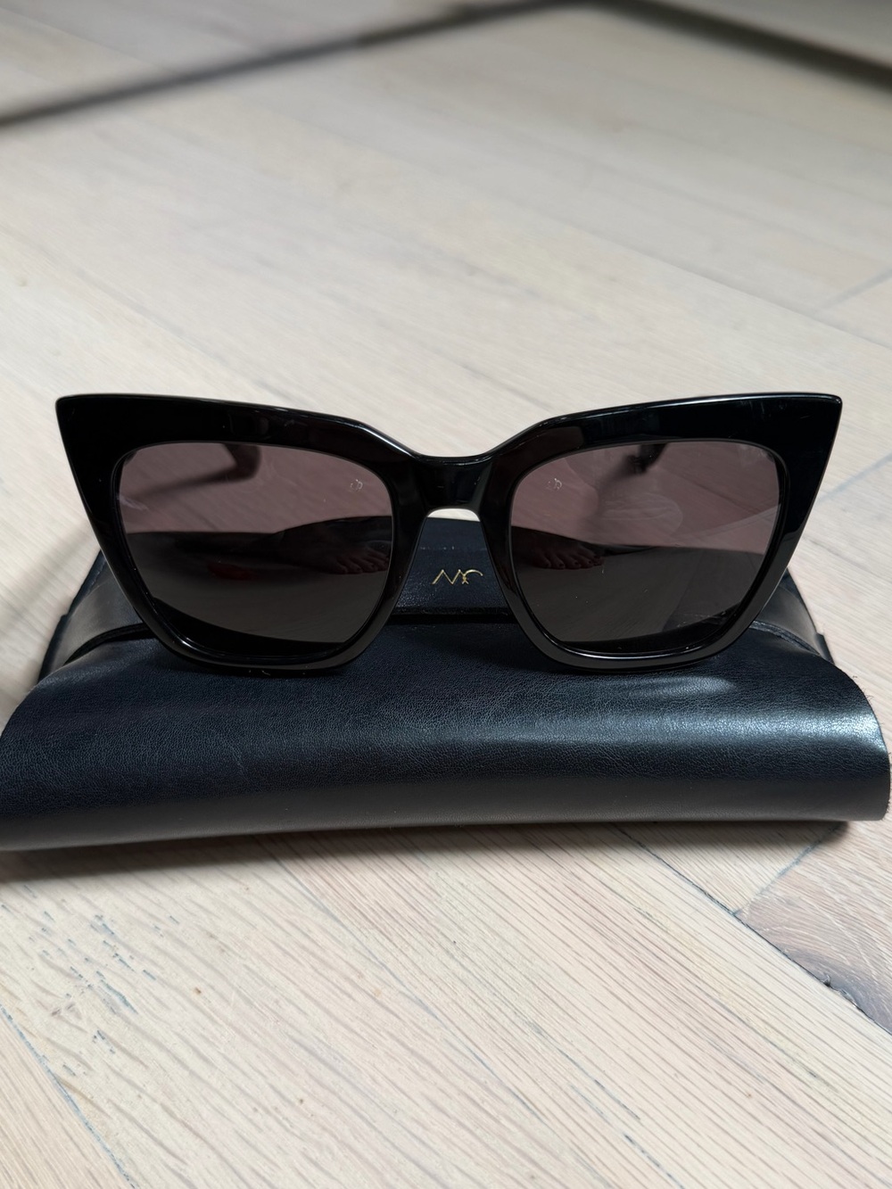 Black Cat-Eye Sunglasses with Dark Lenses - Gemma Styles - Fall Sunglasses